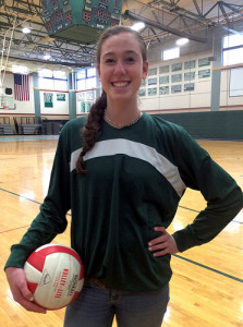 Photo By: Cassandra Boyce Junior, Holly Adams, looks forward to playing her fourth and final season for Hopkinton's Varsity Volleyball Team next year.
