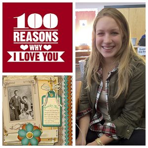 For Christmas this year Junior Julia Krapf gave her parents a "100 reasons why I love you" scrapbook. Photo by Shae Feather.