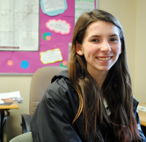 Senior, Ashley Windheuser, is nervous but excited to hear back from the colleges she applied to this fall. Photo by Monica Disch