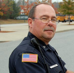 Photo By: Rachel McLean Officer Powers knows that the safety of HHS students comes first, and, to ensure that safety, we must keep school a substance free environment.