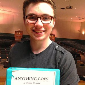 HHS senior Sean Sanford has loved watching the show come together as time goes on. Photo by Cassandra Clark.