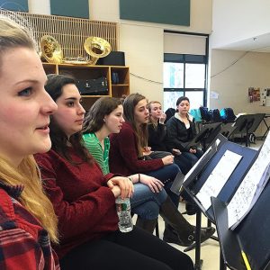 Noteworthy Rehearsal allows students from different grades and social circles to come together and foster a common love for music. Photo by Amanda Dings.