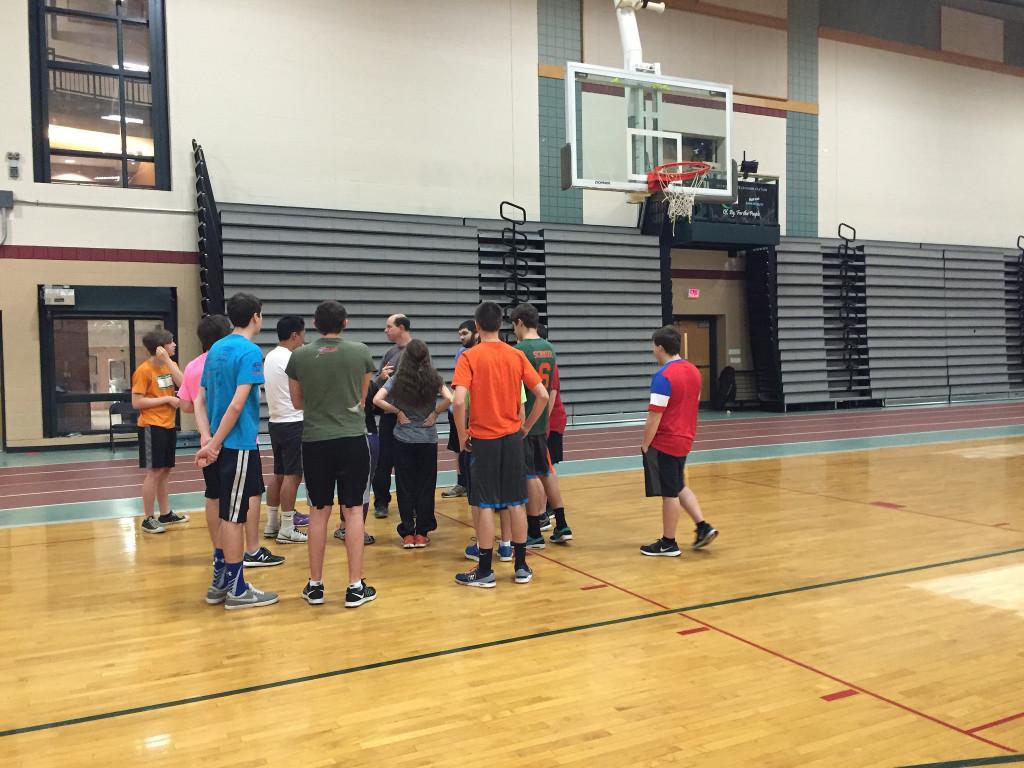 Mr. Miller instructs his personal fitness class in the Athletic Center. Photo by: Julia Joshi and Brittany Power