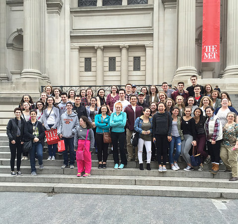 Students in front of the MET. Photo courtesy of Mrs. Williams