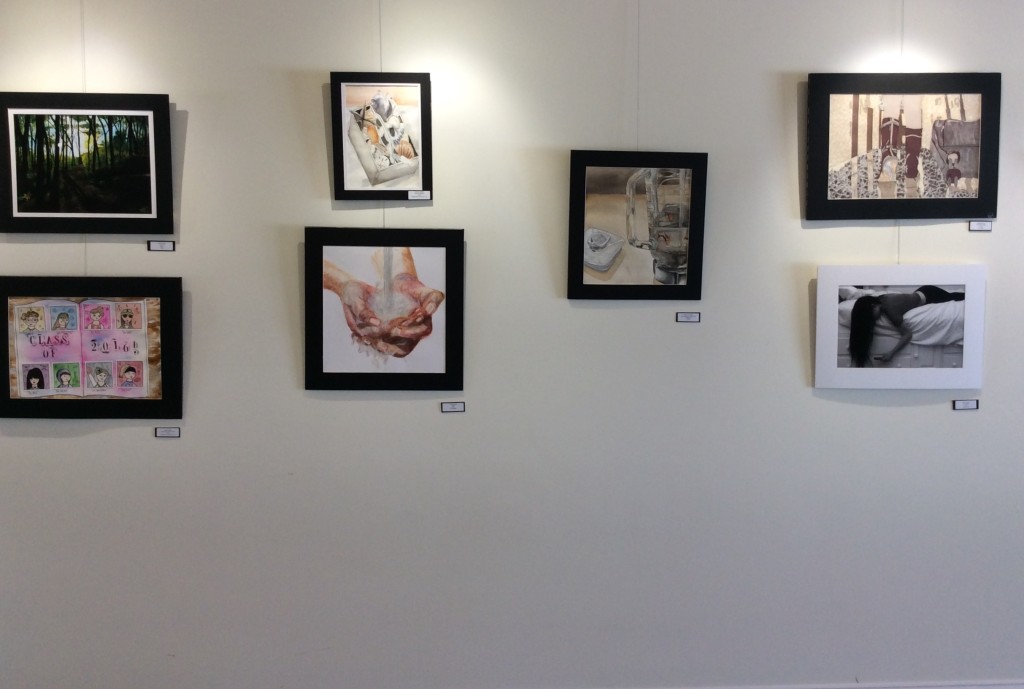 Multiple Displays of artwork presented at the Hopkinton Center for the Arts Photo by Victor Estrella